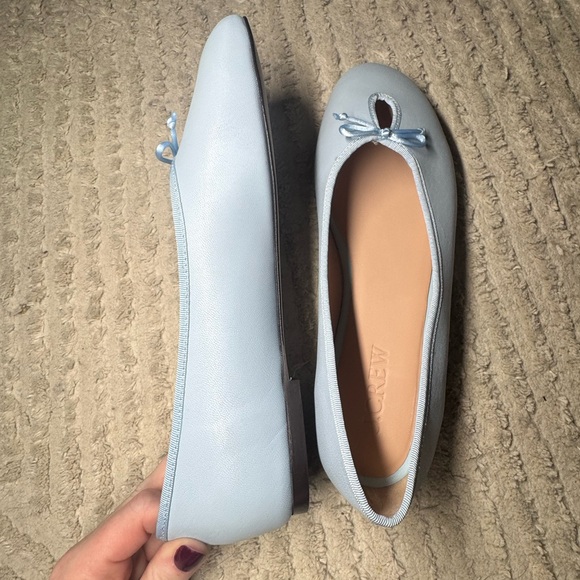 NWT J. Crew “City Blue” Ballet Flats with Andi Keyhole detail - Picture 6 of 12